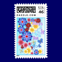 Flowers For Mom Postage stamps