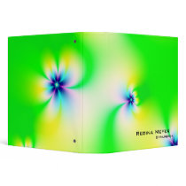 Flowers · Fractal Art · Green Vinyl Binder