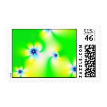 Flowers · Fractal Art · Green Postage