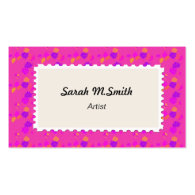 flowers, general pink business card template