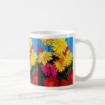 Flowers, Gerbera daisies  flowers Coffee Mugs
