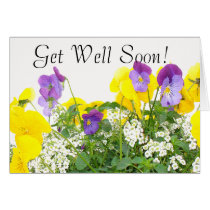 Flowers Get Well Card cards