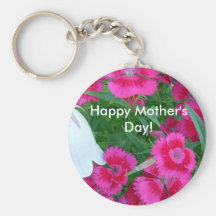 Flowers, Happy Mother's Day! Key Chain