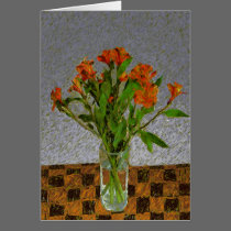 "Flowers In A Glass Vase" cards