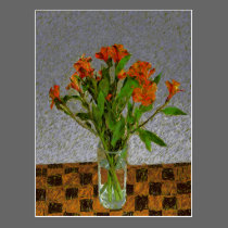"Flowers In A Glass Vase" postcards