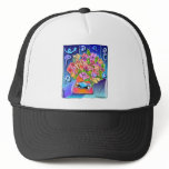 flowers in a vase 2 mesh hats