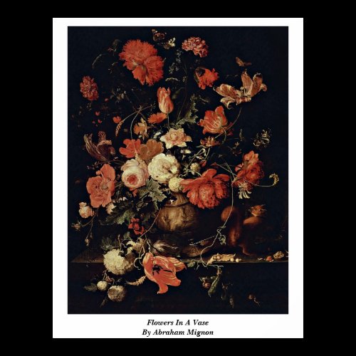 Flowers In A Vase By Abraham Mignon Posters