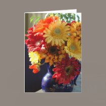 Flowers in a vase Card cards