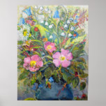 Flowers in a vase posters