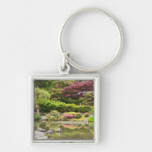 Flowers in bloom at Japanese Garden, Keychains