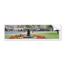 Flowers In Blossom In Front Of Turkish Baths In Ha bumper stickers