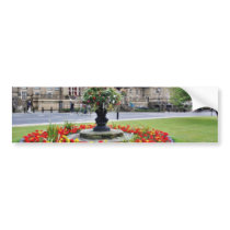 Flowers In Blossom In Front Of Turkish Baths In Ha bumper stickers