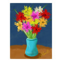 Flowers In Blue Vase posters by alanti Flowers In Blue Vase posters