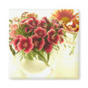 Flowers In Cafe magnets by Heartworks Flowers In Cafe magnets