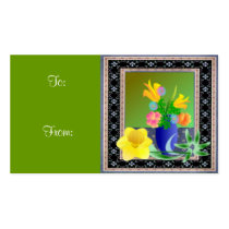 Flowers in Frame Gift Tag profile cards