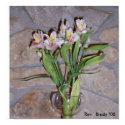 Flowers in Glass Vase posters