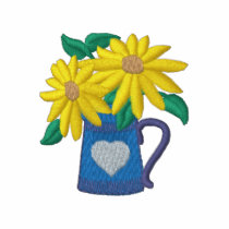 Flowers In Pitcher embroidered shirts by ZazzleEmbroidery Flowers In Pitcher embroidered shirts