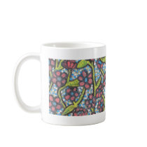 Flowers in reds mugs