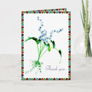 Flowers in Sparkles Frame card