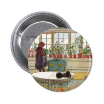 Flowers in the Window Box - Blomsterforstet Pinback Buttons