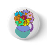 Flowers in vase button