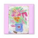 Flowers in Watercolor magnets