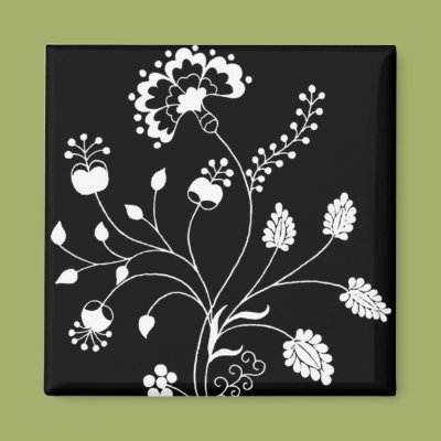 Flowers in White Magnet Zazzle_magnet Flowers in White Magnet Zazzle_magnet