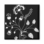 Flowers in White Magnet