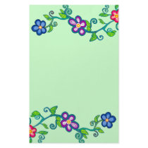 Flowers, Leaves & Scroll stationery