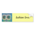 flowers: lesbian love bumper stickers by inga22pie flowers: lesbian love bumper stickers