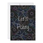 Flowers Lets Party Invitation