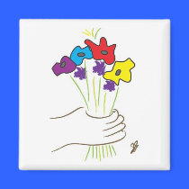Flowers magnets