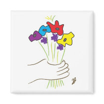 Flowers magnets