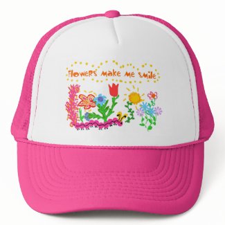 Flowers Make Me Smile hat