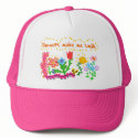 Flowers Make Me Smile hats