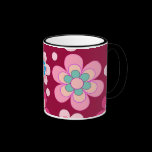 Flowers meadow pattern mugs