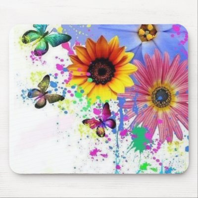 flowers mouse mats by pcgirl2783