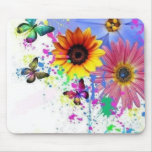 flowers mouse mats