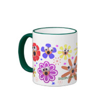 flowers mugs