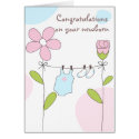 Flowers*Newborn Card card