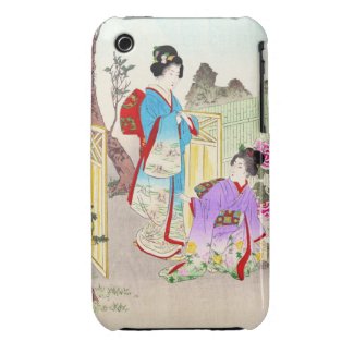 Flowers of Floating World, Viewing a Peony Garden iPhone 3 Case