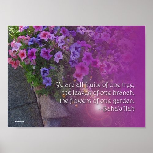 Flowers of One Garden 2 Poster print