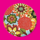 Flowers of Orange Fridge Magnets