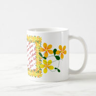 Flowers of Orange & Yellow Frame Classic White Coffee Mug