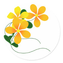 Flowers of Orange & Yellow stickers