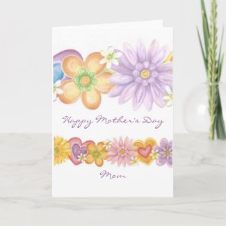 Flowers of Passion, Happy Mother's Day Mom zazzle_card