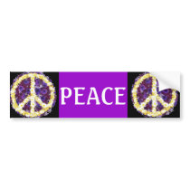 flowers of peace bumper sticker