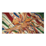 flowers on a  blanket custom photo card