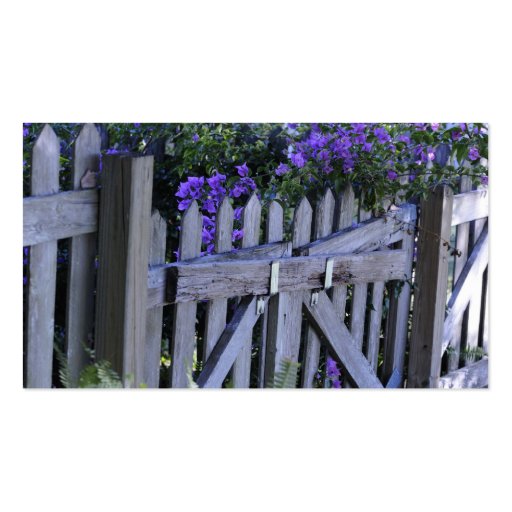 flowers on a fence business cards