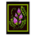 Flowers on Black cards